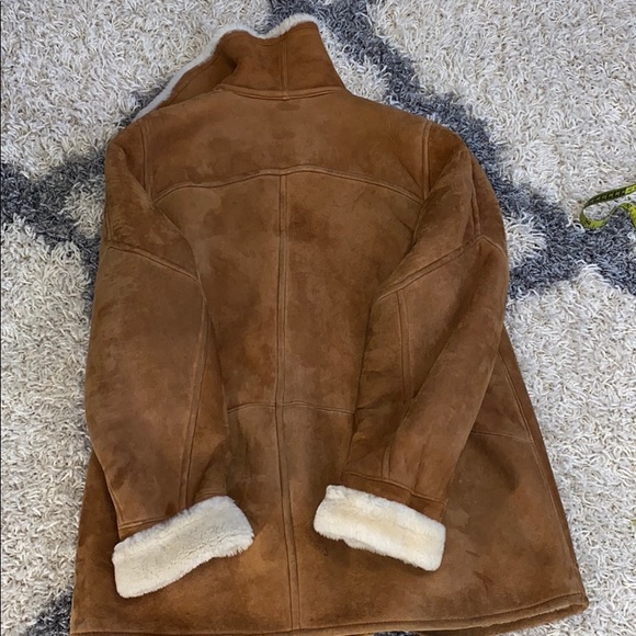 Warm suede/shearling coat size 6 - Picture 11 of 11